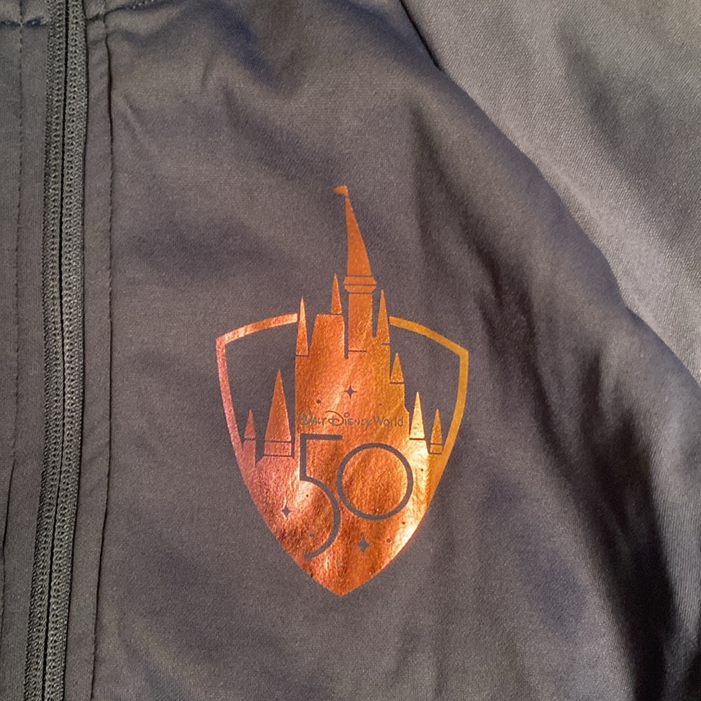 NWT Hard to Find Disney Parks 50th Anniversary navy full zip sweat jacket medium - Picture 2 of 9